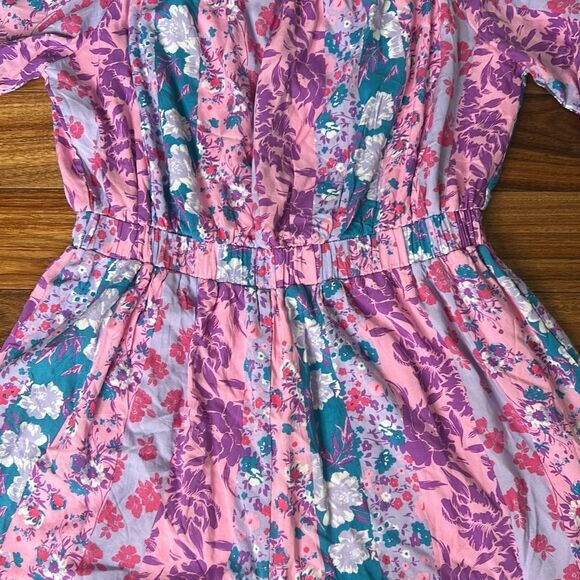 Andree by‎ unit off the shoulder romper  colorful floral color block woman's 3x - Picture 2 of 8